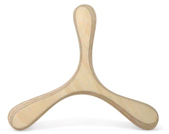 All-rounder three-winged boomerang made of Finnish birch - TROLL 4 natural