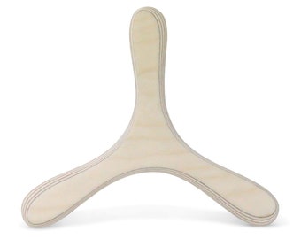 Wooden boomerang for children to paint themselves - DVERG natural untreated