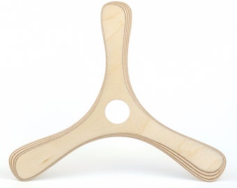 PROPELL 3 - Bumerang für Kinder und Anfänger aus Holz, natur, Holzspielzeug