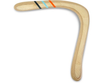 Sporty professional boomerang made of Finnish birch - GIGANT neon right-handed