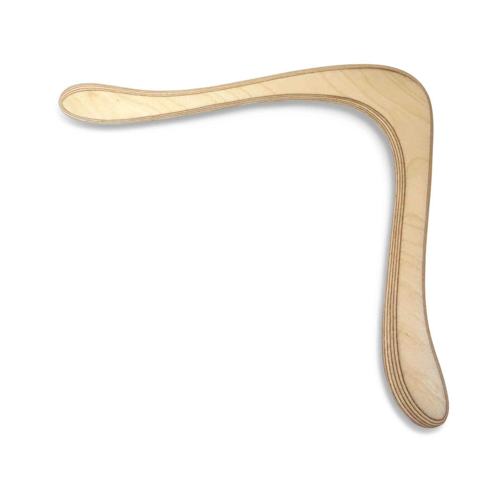 ALPHA B natur eingeölt Linkshänder Boomerang aus Holz