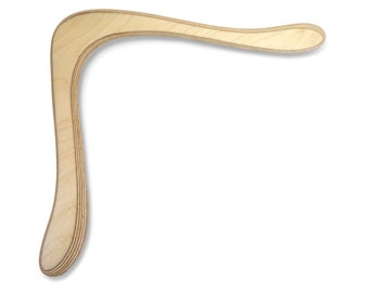 Linkshänder Boomerang aus Holz - ALPHA B natur