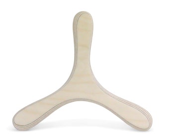 Left-handed boomerang for children to paint themselves - DVERG natural untreated, wooden toys