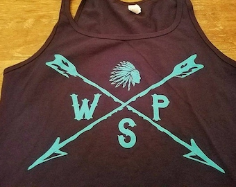 Blue Indian Widespread Panic Tank Top Lot Shirt