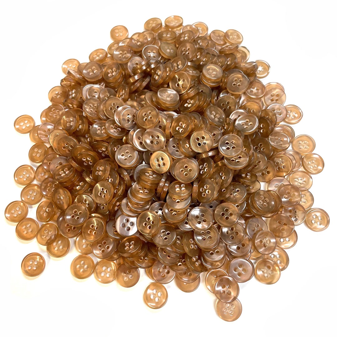 Beige, Transparent Buttons 18 Line, 7/16