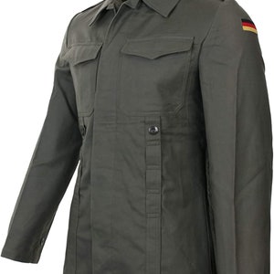 Chaqueta de campaña Moleskine del Bundeswehr del ejército alemán con banderas