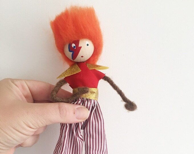 Ziggy Wooden Doll Ziggy Stardust Tree Topper Gift Etsy