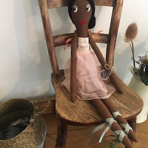 Heirloom Ballerina Doll - Handmade - Linen Cloth -  Made to Order - One of a Kind - Bedroom Decor - Girl&#39;s Gift