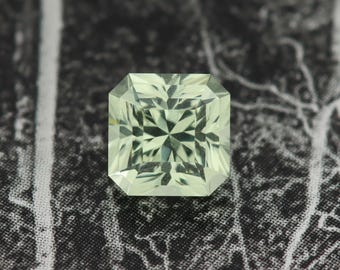 Precision cut 0.80ct Bright Yellow Green Montana Sapphire