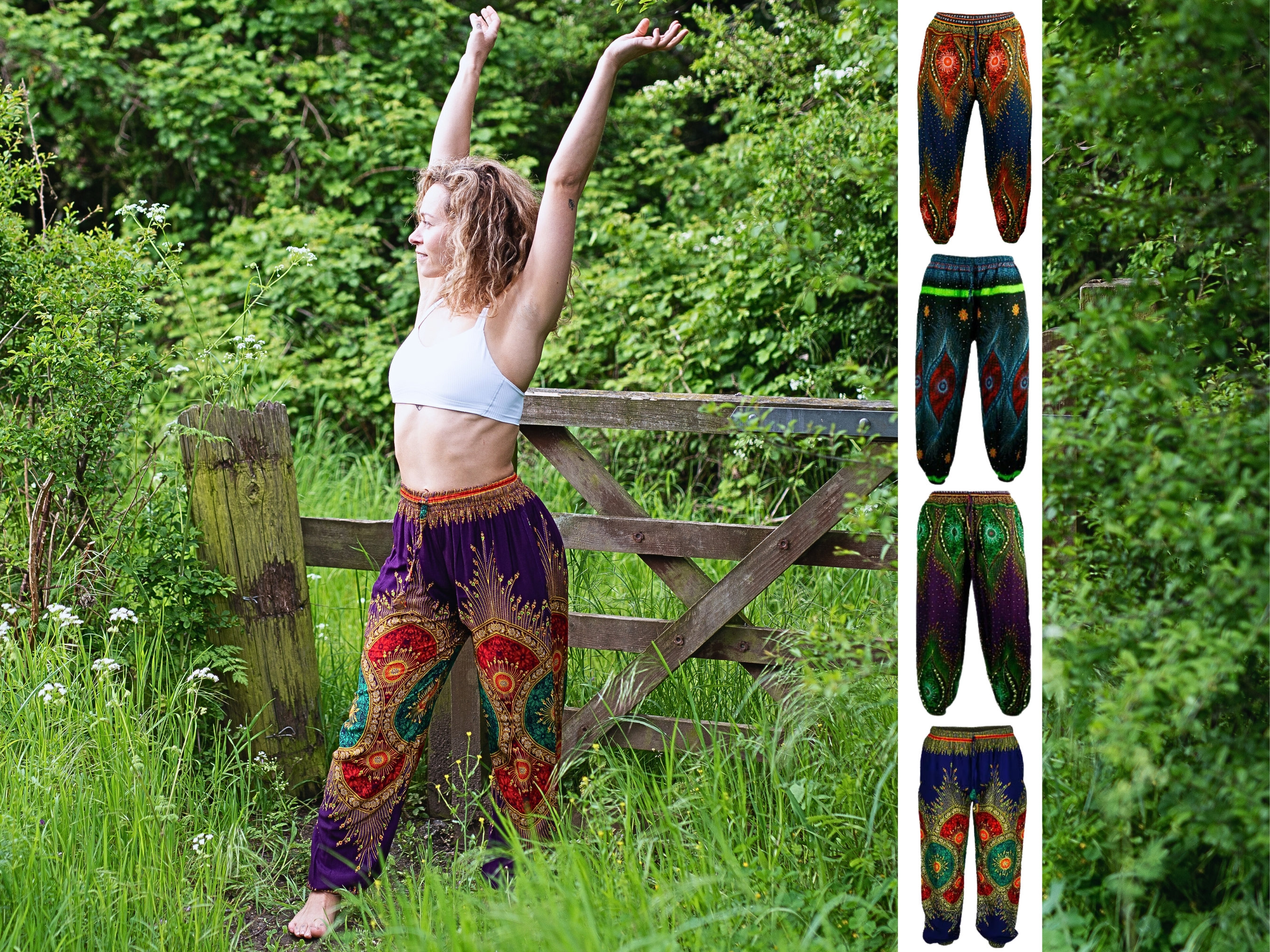 Yoga Pants Women Hippie Harem Printed Leggings Boho High Waisted