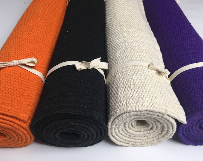 Yoga Mat / Rug 7.5mm Handwoven Organic Cotton Anti Skid Etsy