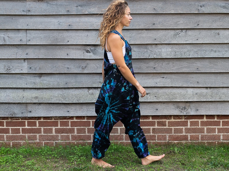 TIE DYE HAREM Ali Baba Unisex Dungarees Jump Suit Overalls Etsy