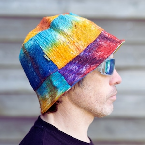 CHAPÉU DE BALDE DE CÂNHAMO - Tie Dye Soft Brim Eco Friendly Embalado - Raízes Culturais