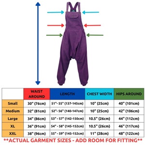 HAREM DUNGAREES Ali Baba Unisex Jump Suit Overalls Romper 11 Color Options Cultural Roots image 2