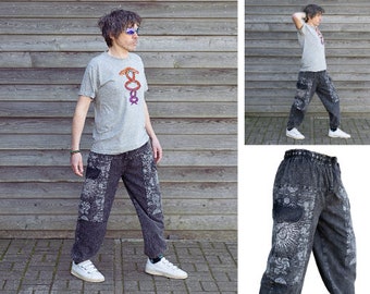 GEOMETRIC PRINT CARGO -  Unisex Urban Pants Trousers Joggers Street Wear  - Cultural Roots