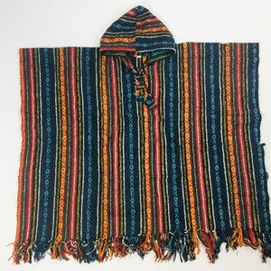 Poncho à capuche épais 100 % tissé et coton gratté adulte moyen/grand Option 4