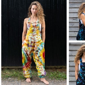 TIE DYE HAREM -  Ali Baba Unisex Dungarees Jump Suit Overalls Romper - Cultural Roots