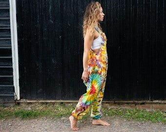 Tuta Salopette Donna Vintage Harem Comodo Eleganti Pantaloni Baggy - Foto 12