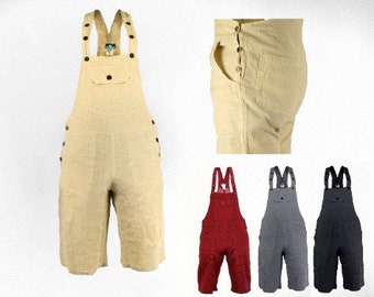 Dungaree Knee Length Shorts / Jump Suit