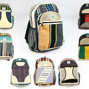 100% Hemp Backpack Rucksack Laptop Bag - Hand Crafted eco friendly - Made In Nepal