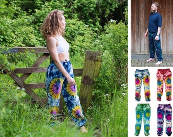 TIE DYE JOGGERS - Unisex Cotton Pants Sweat Pants Trousers Street Fastival Urban Wear - Cultural Roots