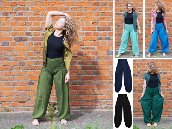 Cotton Fleece Lined Sweatpants Women Straight Leg Casual Lounge Sweat Pants  For Women Green Jade Large