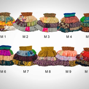 KIDS RaRa SKIRT Upcycled Sari Material Ruffle / Layered / Tiered Skirt MEDIUM - Age 3-4