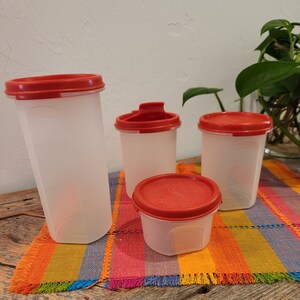 Cheery Vintage Tupperware Modular Mates Cylinder set of Four