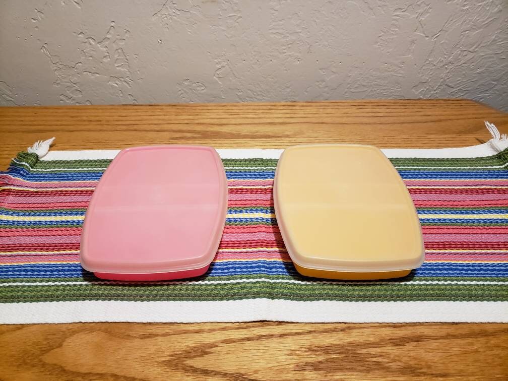 Vintage 1990's Tupperware Packette Divided Snack Container Etsy