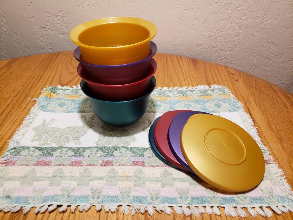 Vintage 1990's Tupperware Impressions Bowl With Lid Set of Etsy