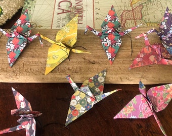 10 Origami Paper Cranes ~ Ornamental