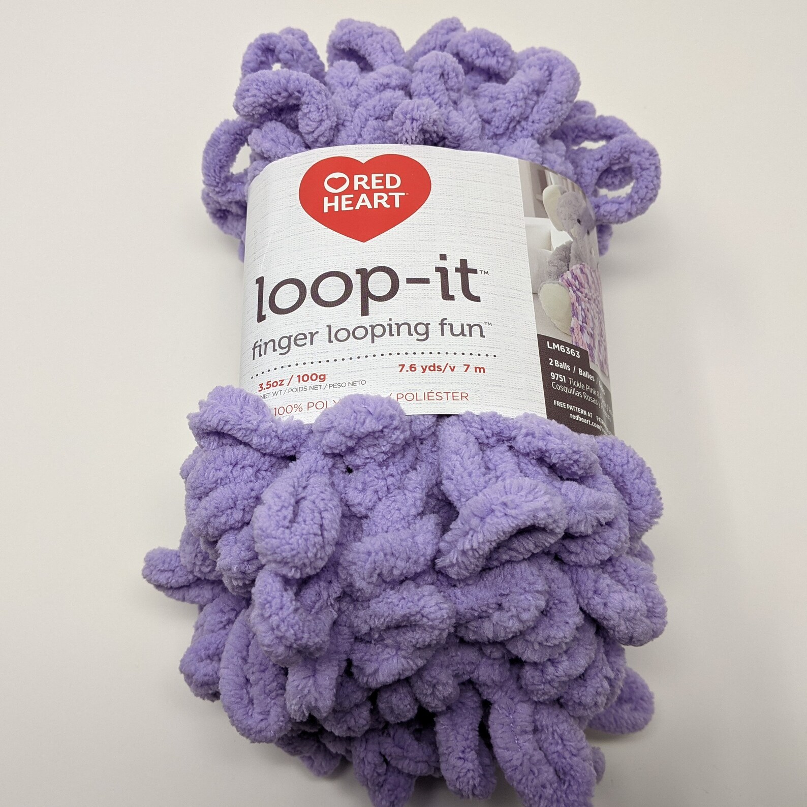 Red Heart Loop It Yarn Purrple 3 Skeins 100g 7.6yd Etsy