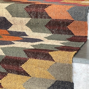2 x 32 Ft - Hand Woven Handmade Kilim Stair Runner Rug, Carpet Stair Runner, Stair Runner by the Foot; 60 x 960 cm