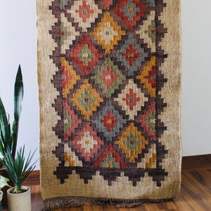 2.5 X 6 Jute Handwoven Kilim Runner Dhurrie Rug, 75 X 180 Cm