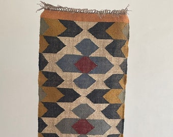 2 x 6 Jute Handwoven Kilim Runner Rug, Carpet  Runner 60 x 180, Handmade, Kelim, Indian, Oriental, Traditional, Grey/Yellow/Red/Black/Beige