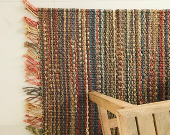8 X 10 Handgemachte Hanf Und Jute Teppich Blau Cyan Teppich Etsy