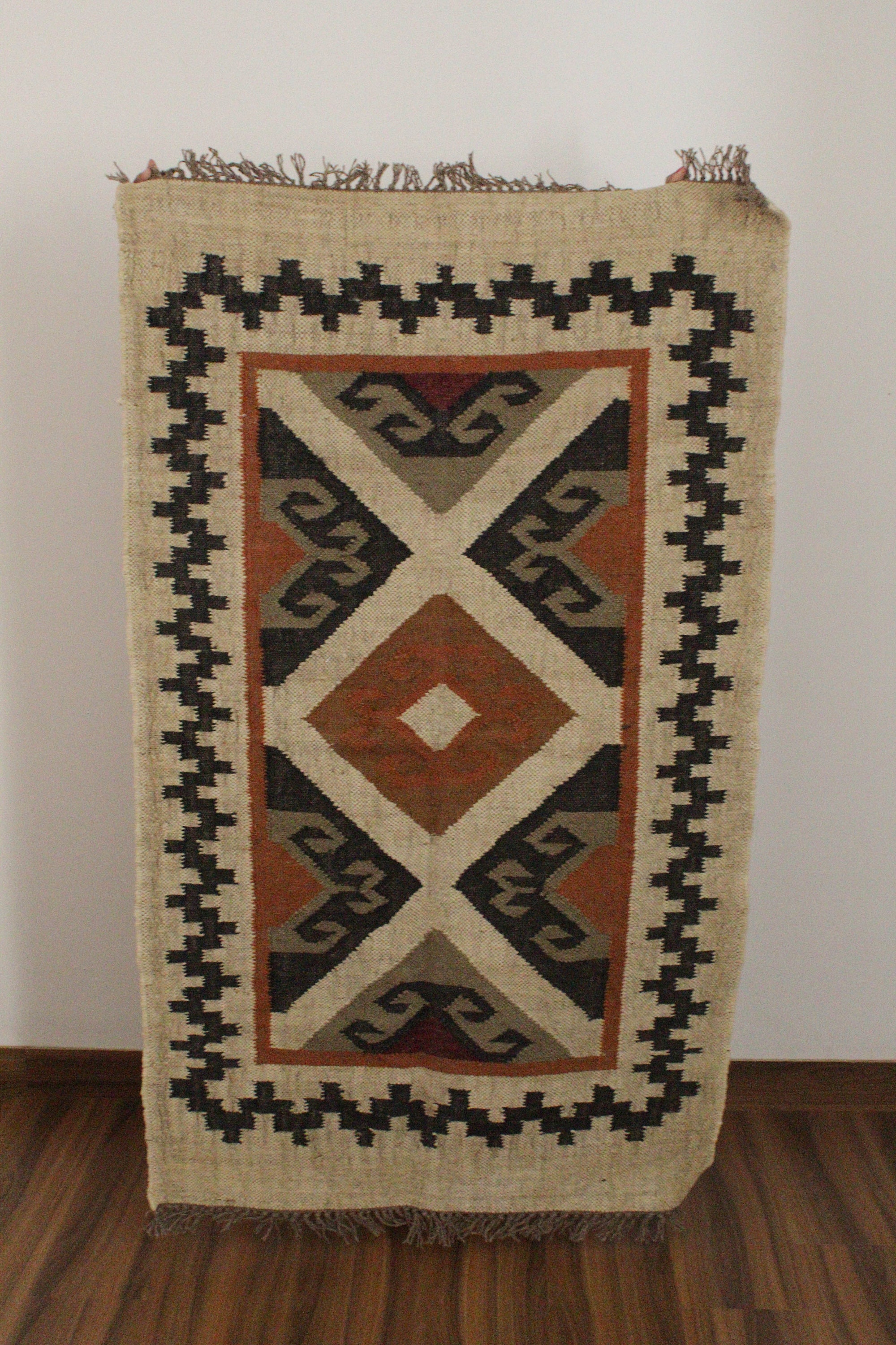 Handwoven Handdyed Kilim Rug 3 x 5 Oriental Turkish Etsy