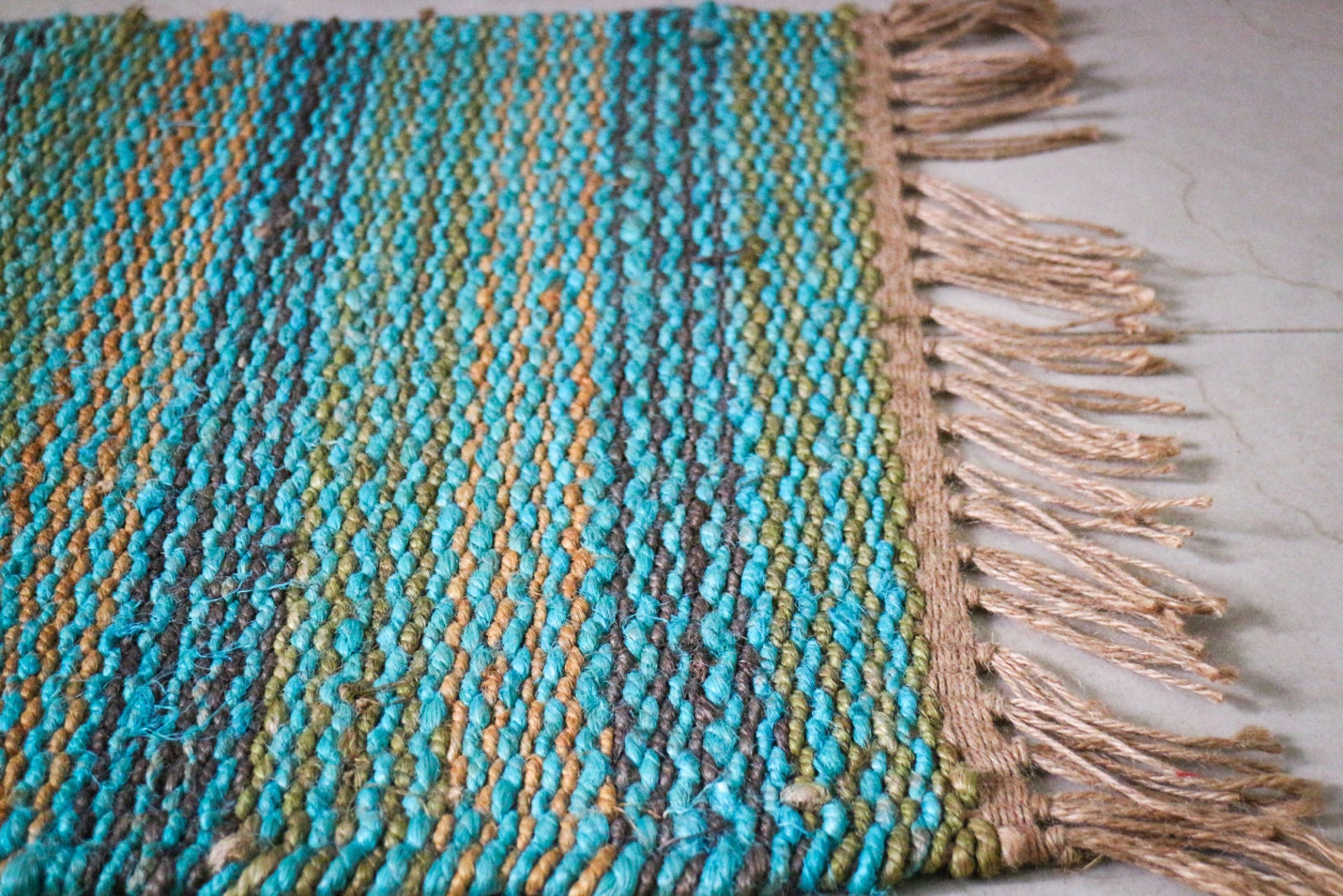 Handmade JUTE-HEMP Rug Multicolor Jute Dhurie Hemp Dhurrie - Etsy India