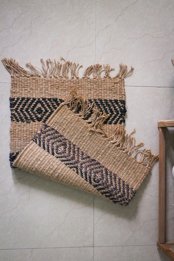 Handmade JUTE-HEMP Rug, Multicolor; Jute Dhurie; Hemp