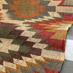 2.5 x 26 Ft - Hand Woven Handmade Kilim Stair Runner Rug, Carpet Stair Runner, Stair Runner by the Foot; 75 x 780 cm