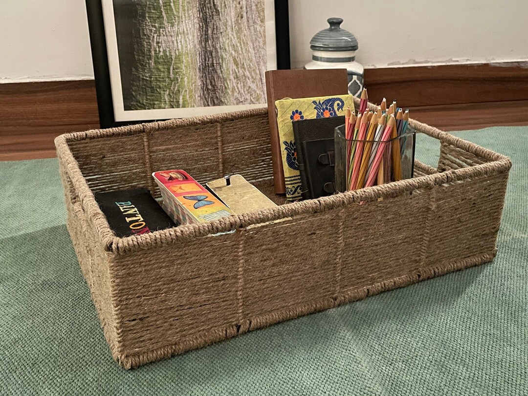 Set of 3 Handwoven Jute Storage Baskets - Etsy