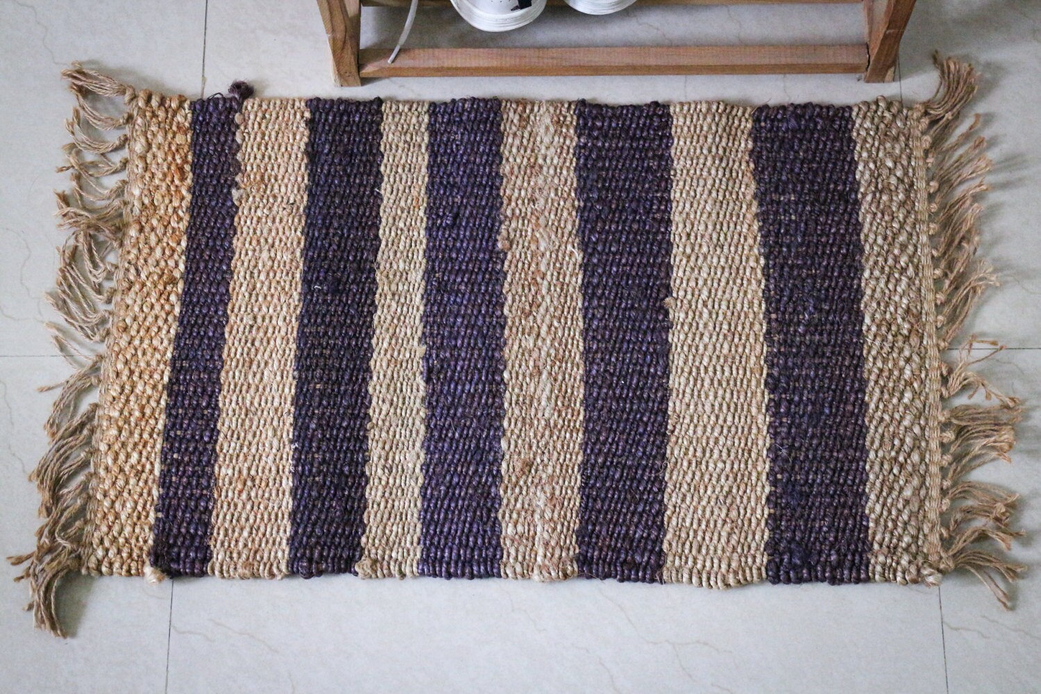 Handmade JUTE-HEMP Rug Multicolor Jute Dhurrie Hemp - Etsy