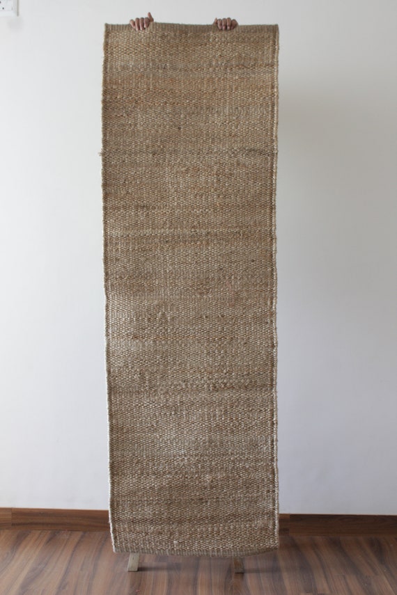 Handwoven Hemp Rug Dhurrie Traditional Natural Hemp Color Etsy