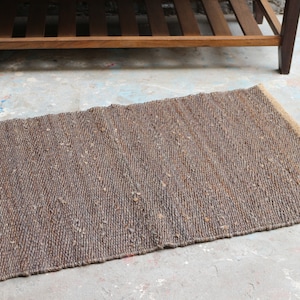 ラグ・カーペット India hemp rug Indian Handmade Hemp Rug white and Navy Blue Color Hemp Rug