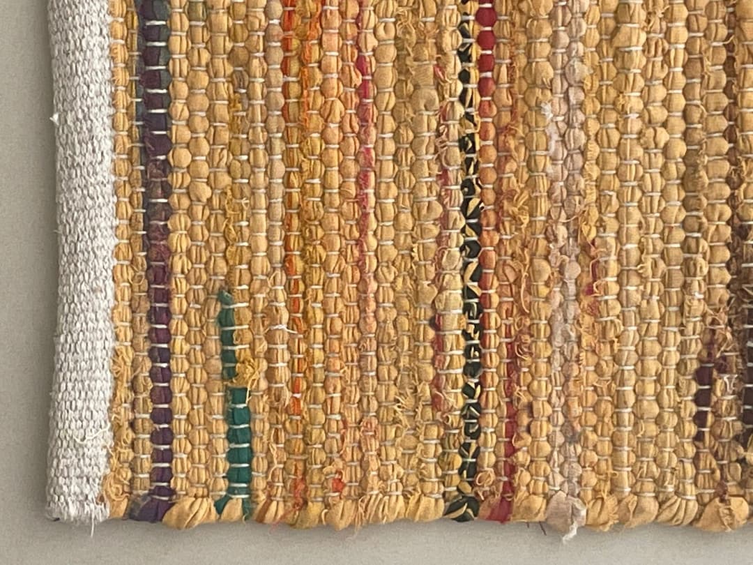 Handmade Rag Rug Mat, Small, Cotton, Chindi Dhurrie, Traditional Indian ...