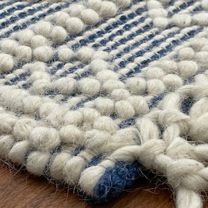 2 x 3 Ft - Hand Woven Wool Rug, Flat Weave, Small, Traditional, Indian Handmade, Soft Wool, Floor, Area, Winter Rug\Carpet. FREE SHIPPING