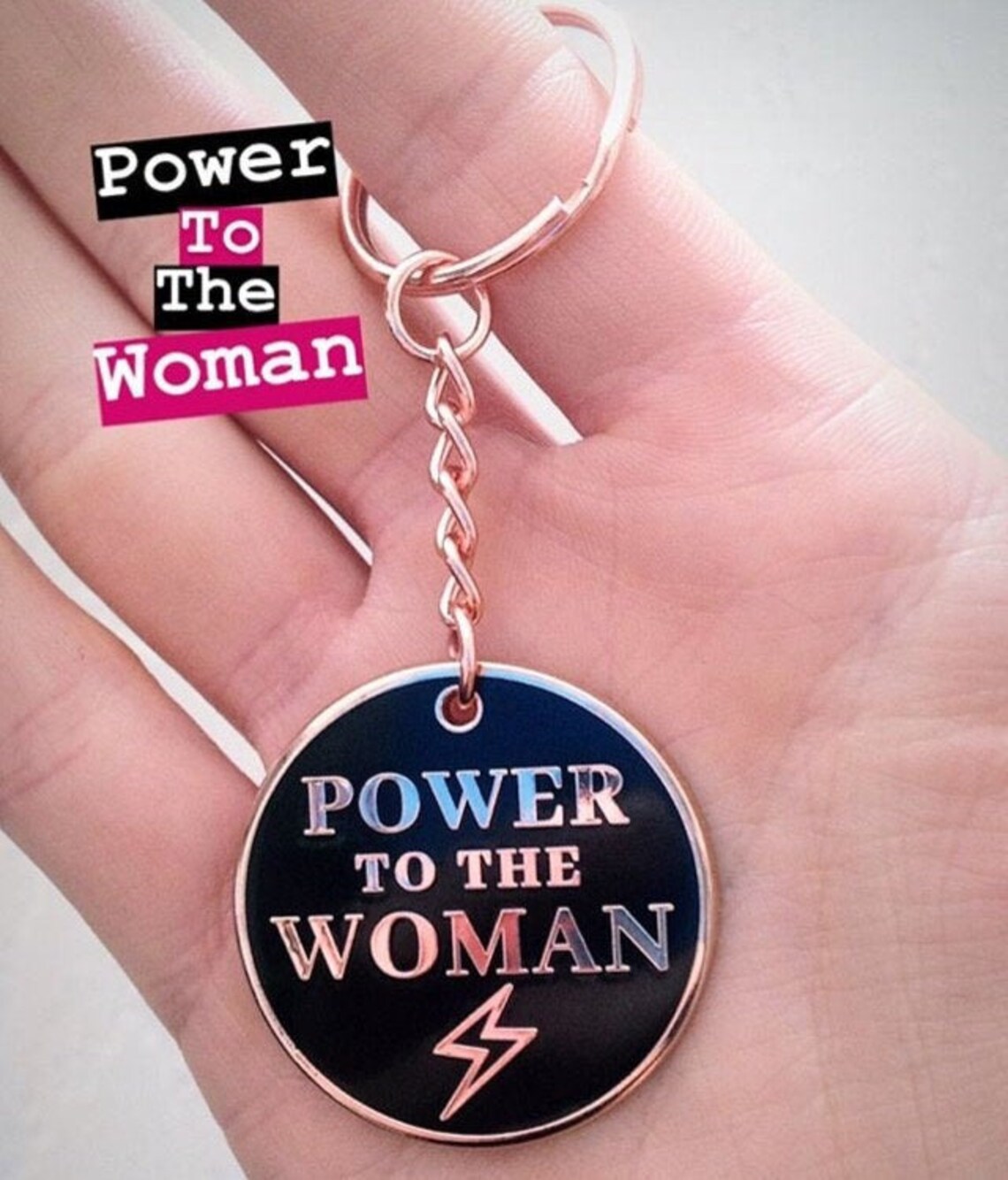 POWER to the WOMAN keyring feminist keyring feminist gift Etsy