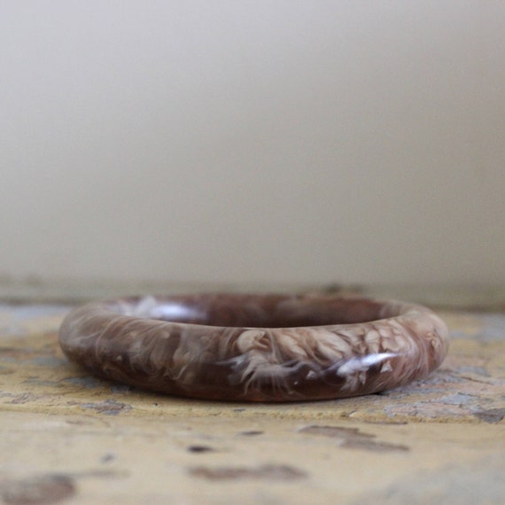 Dinosaur Designs Marbled Brown Resin Bracelet