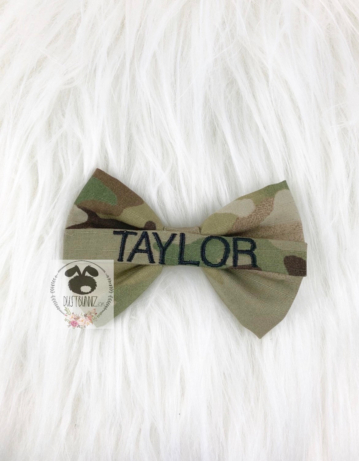 Personalized US Army Military Hair Bow Clip