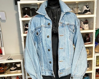 Chaqueta vaquera 955 para hombre, talla M, azul claro, estilo vintage, buen estado, años 90.